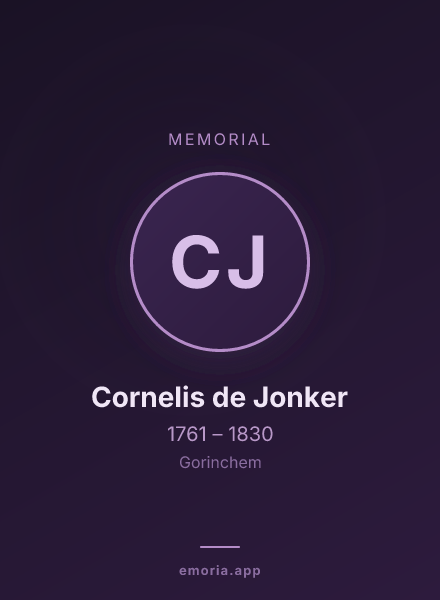 Memorial portrait of Cornelis de Jonker