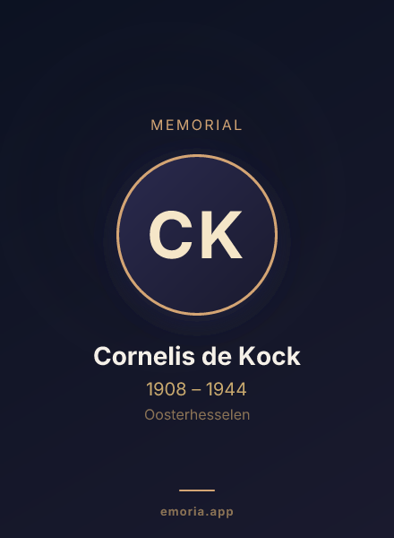 Memorial portrait of Cornelis de Kock