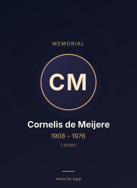 Memorial portrait of Cornelis de Meijere