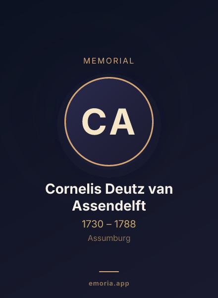 Memorial portrait of Cornelis Deutz van Assendelft