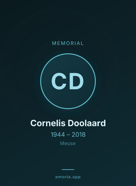 Memorial portrait of Cornelis Doolaard