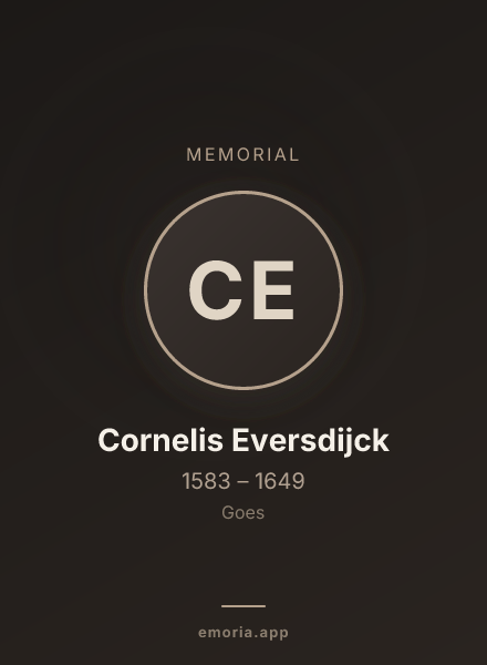 Memorial portrait of Cornelis Eversdijck