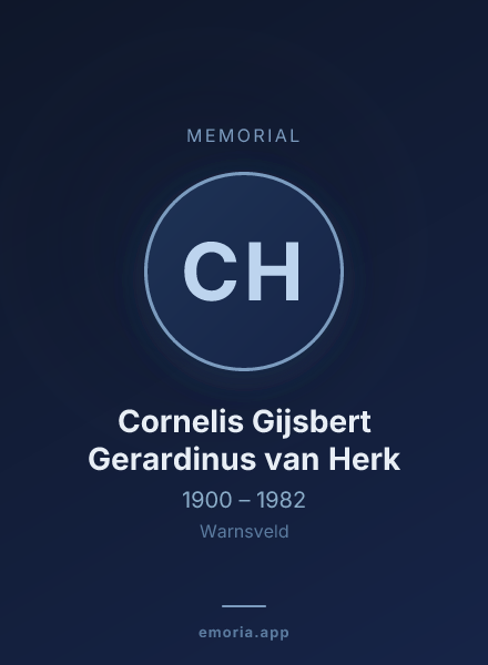 Memorial portrait of Cornelis Gijsbert Gerardinus van Herk