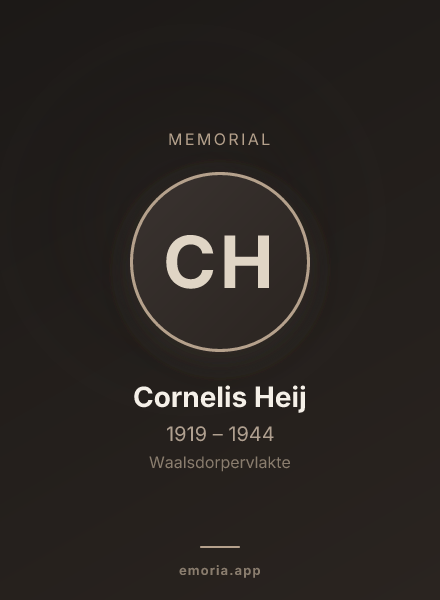 Memorial portrait of Cornelis Heij