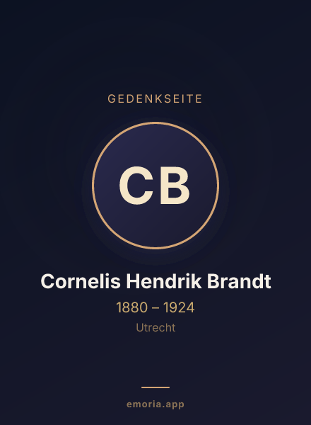 Gedenkportrait von Cornelis Hendrik Brandt