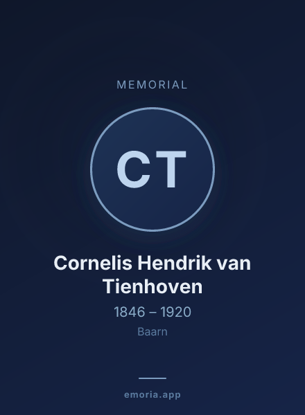 Memorial portrait of Cornelis Hendrik van Tienhoven