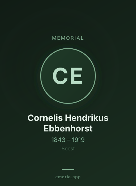 Memorial portrait of Cornelis Hendrikus Ebbenhorst