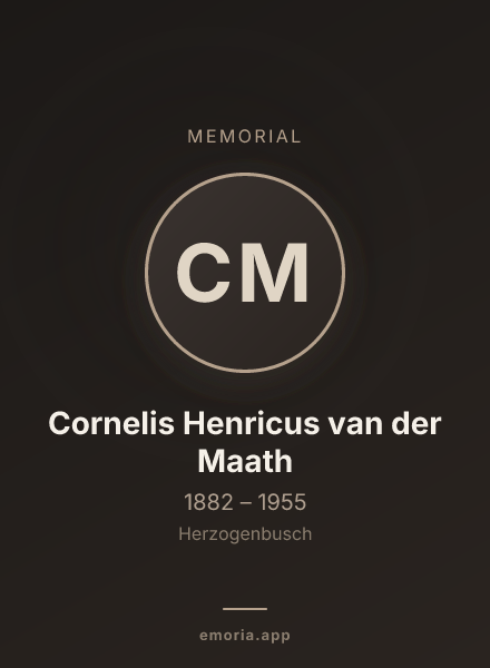 Memorial portrait of Cornelis Henricus van der Maath