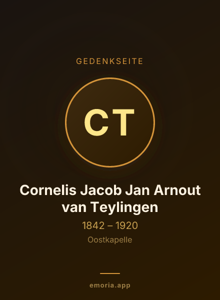Gedenkportrait von Cornelis Jacob Jan Arnout van Teylingen