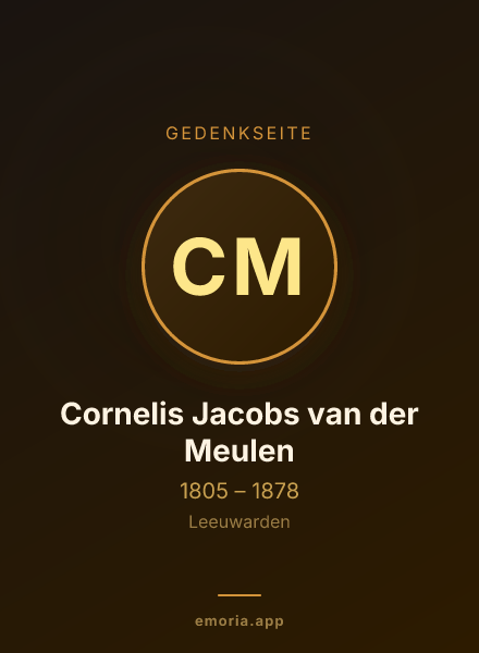 Gedenkportrait von Cornelis Jacobs van der Meulen