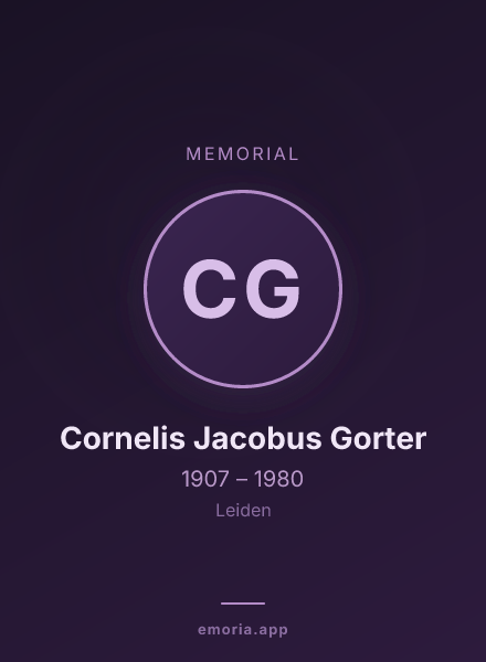 Memorial portrait of Cornelis Jacobus Gorter