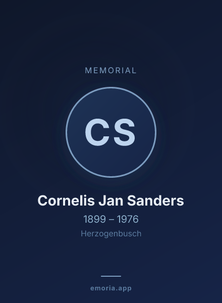 Memorial portrait of Cornelis Jan Sanders