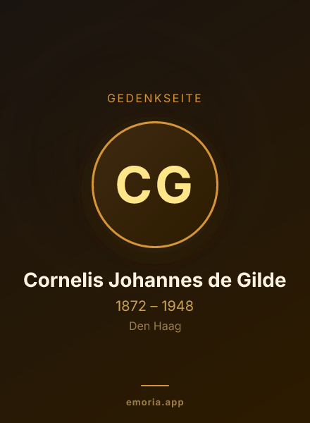 Gedenkportrait von Cornelis Johannes de Gilde
