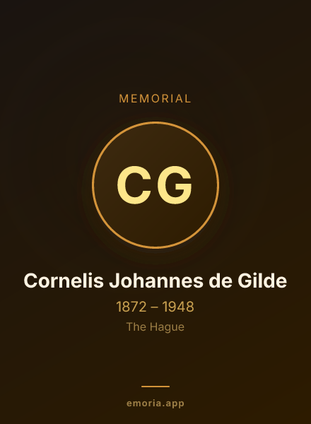 Memorial portrait of Cornelis Johannes de Gilde
