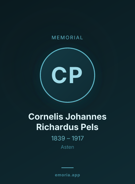 Memorial portrait of Cornelis Johannes Richardus Pels