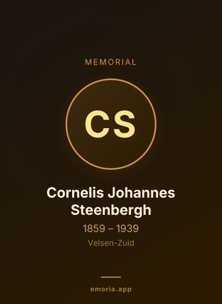 Memorial portrait of Cornelis Johannes Steenbergh