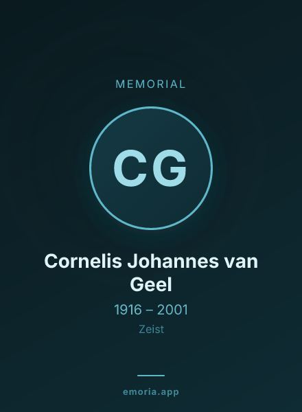 Memorial portrait of Cornelis Johannes van Geel
