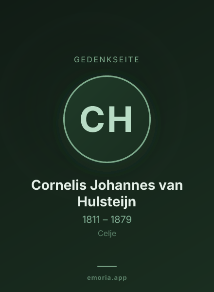 Gedenkportrait von Cornelis Johannes van Hulsteijn