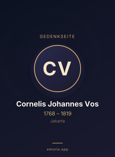 Gedenkportrait von Cornelis Johannes Vos