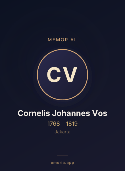 Memorial portrait of Cornelis Johannes Vos