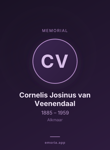 Memorial portrait of Cornelis Josinus van Veenendaal