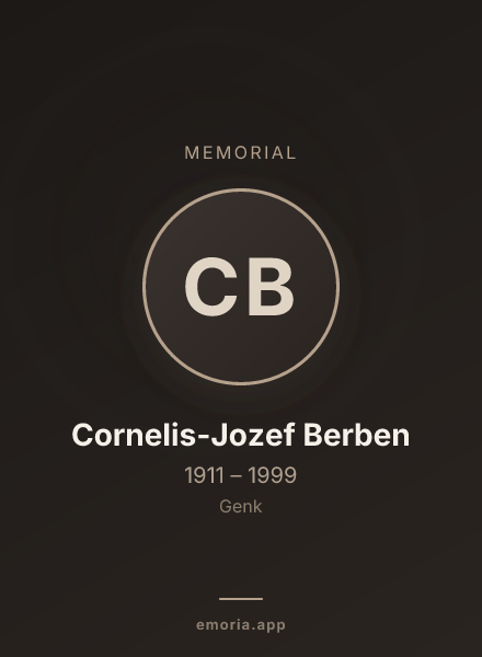 Memorial portrait of Cornelis-Jozef Berben