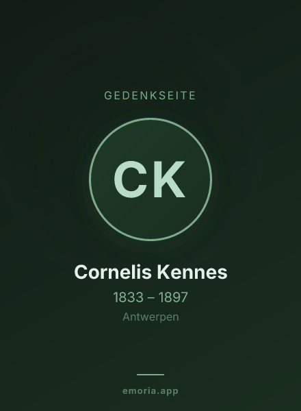 Gedenkportrait von Cornelis Kennes