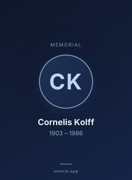 Memorial portrait of Cornelis Kolff