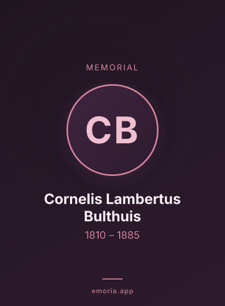 Memorial portrait of Cornelis Lambertus Bulthuis