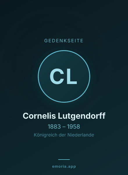Gedenkportrait von Cornelis Lutgendorff