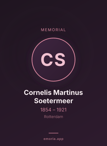 Memorial portrait of Cornelis Martinus Soetermeer