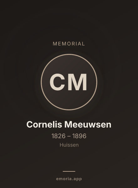 Memorial portrait of Cornelis Meeuwsen