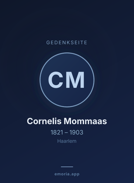 Gedenkportrait von Cornelis Mommaas