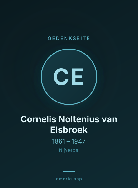 Gedenkportrait von Cornelis Noltenius van Elsbroek