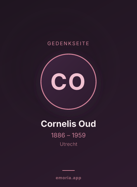 Gedenkportrait von Cornelis Oud