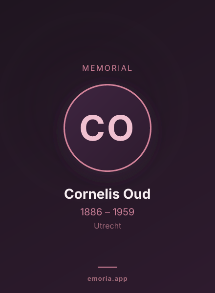 Memorial portrait of Cornelis Oud