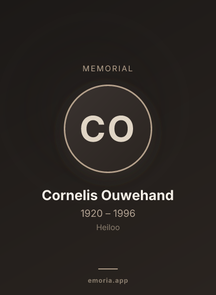 Memorial portrait of Cornelis Ouwehand