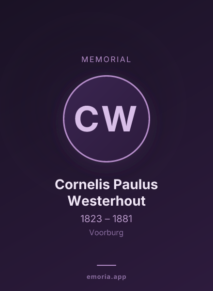 Memorial portrait of Cornelis Paulus Westerhout
