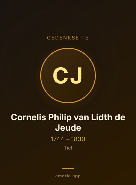 Gedenkportrait von Cornelis Philip van Lidth de Jeude