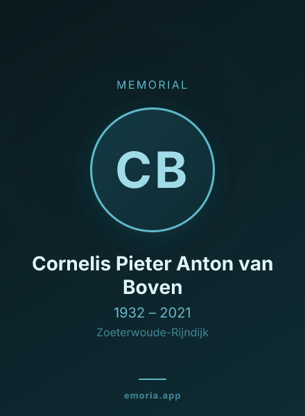 Memorial portrait of Cornelis Pieter Anton van Boven