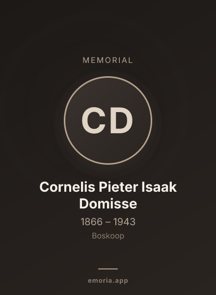 Memorial portrait of Cornelis Pieter Isaak Domisse