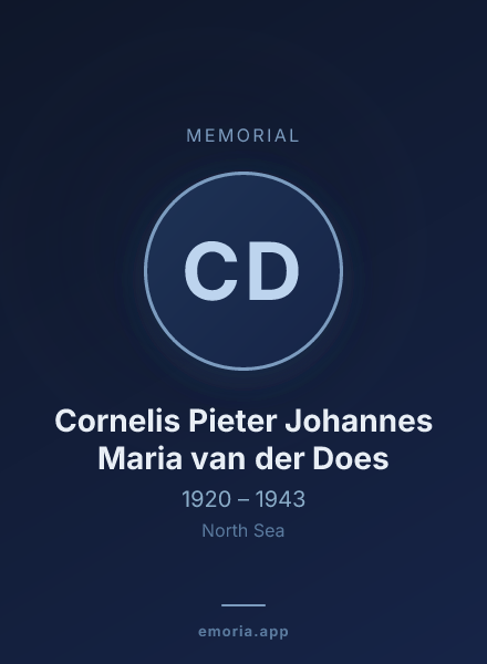 Memorial portrait of Cornelis Pieter Johannes Maria van der Does