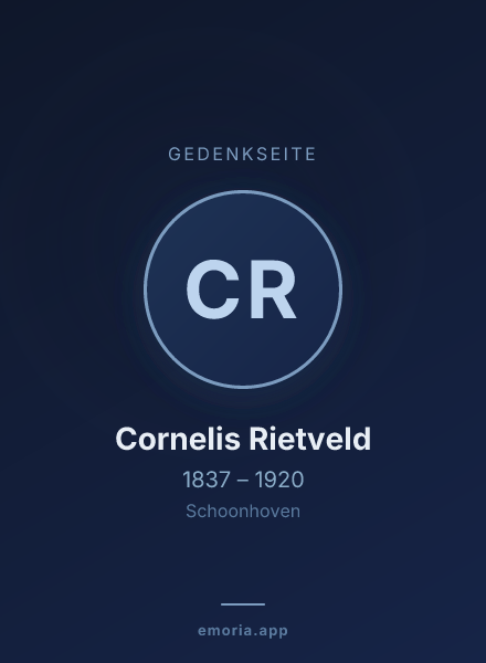 Gedenkportrait von Cornelis Rietveld
