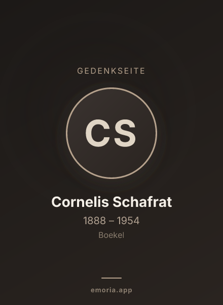 Gedenkportrait von Cornelis Schafrat
