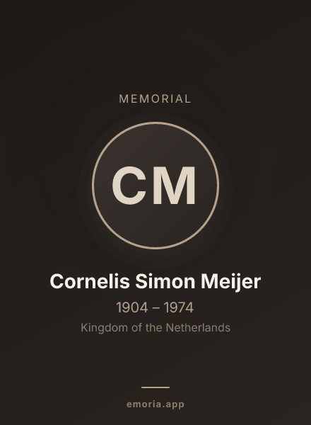Memorial portrait of Cornelis Simon Meijer
