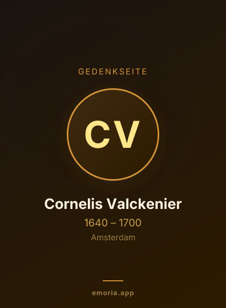 Gedenkportrait von Cornelis Valckenier