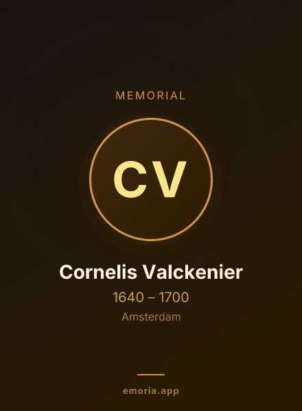 Memorial portrait of Cornelis Valckenier