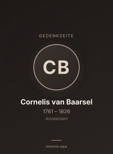 Gedenkportrait von Cornelis van Baarsel