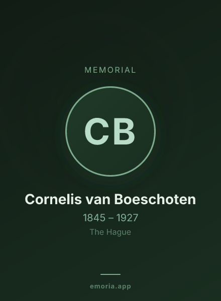 Memorial portrait of Cornelis van Boeschoten