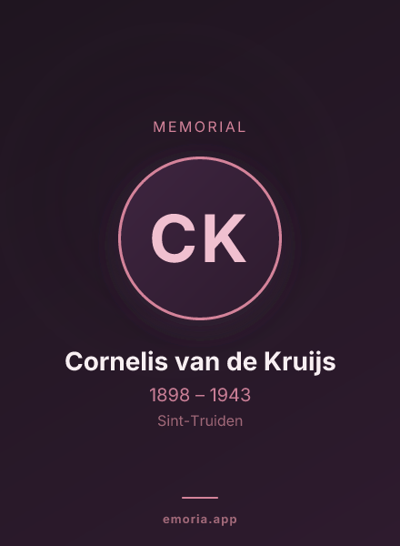 Memorial portrait of Cornelis van de Kruijs